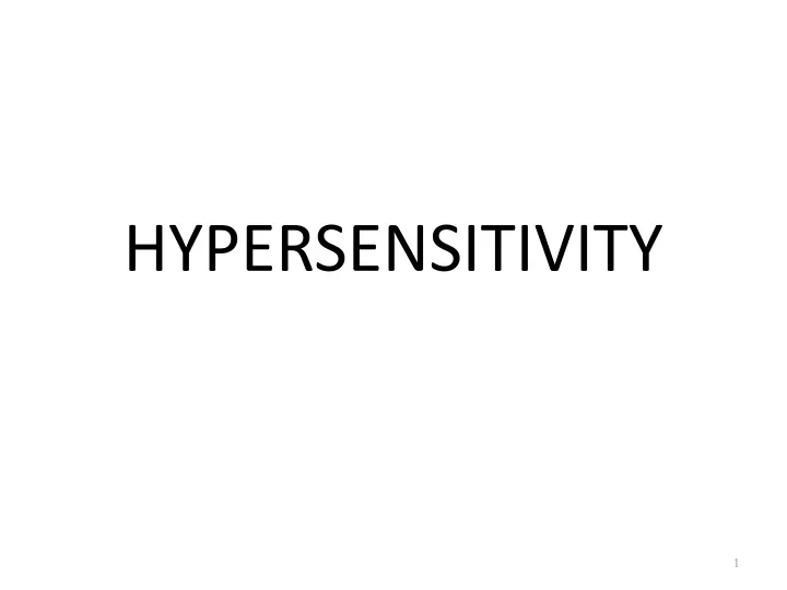 hypersensitivity