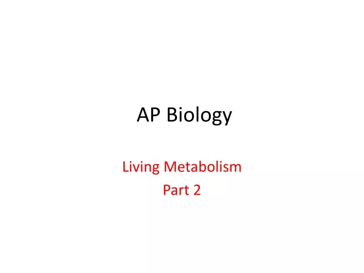 ap biology