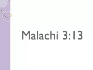 Malachi 3:13