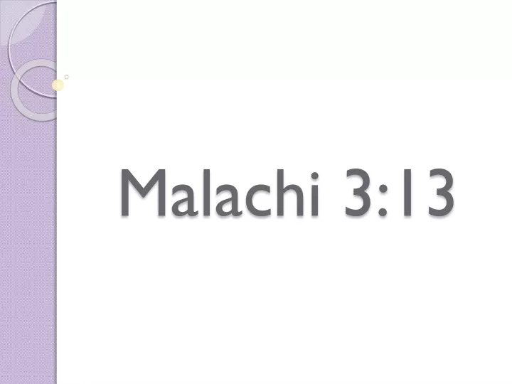 malachi 3 13
