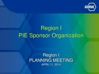 Region I  PLANNING MEETING  APRIL 11, 2014