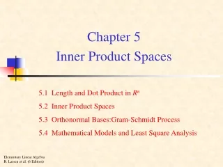 Chapter 5  Inner Product Spaces