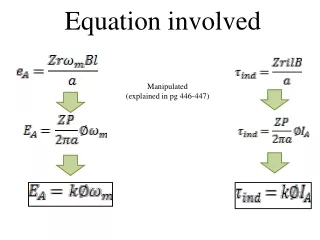 Equation involved
