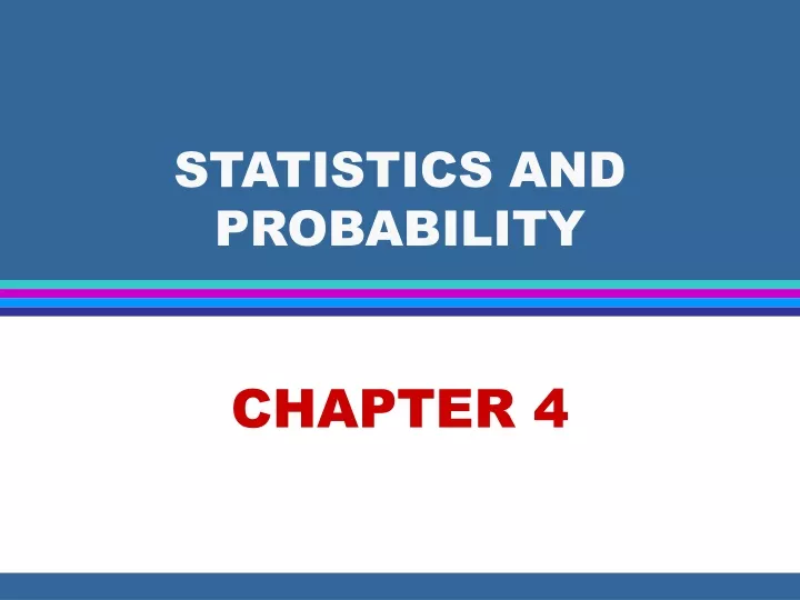 statistics and probability