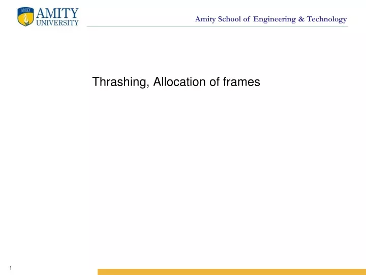 thrashing allocation of frames