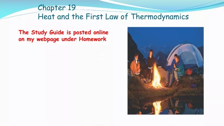 chapter 19 heat and the first law of thermodynamics
