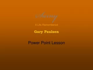 Sarny A Life Remembered Gary Paulsen
