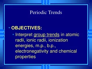 Periodic Trends