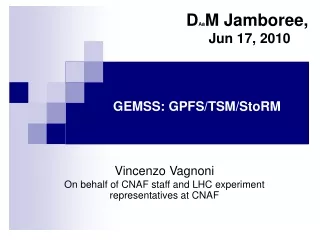 GEMSS: GPFS/TSM/StoRM