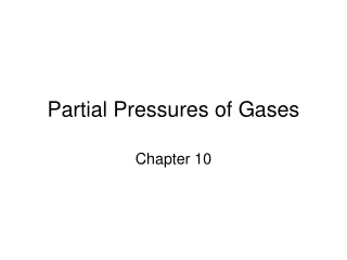 Partial Pressures of Gases