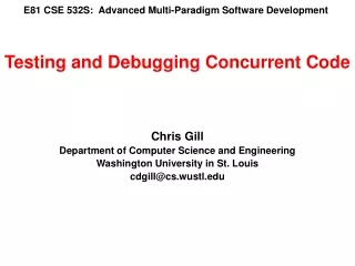 E81 CSE 532S:  Advanced Multi-Paradigm Software Development