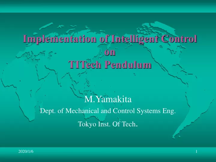 implementation of intelligent control on titech pendulum
