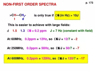 NON-FIRST ORDER SPECTRA