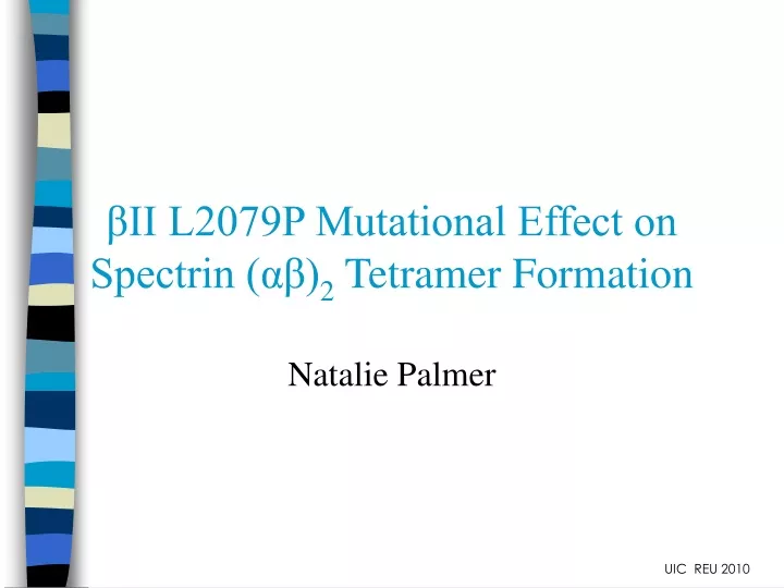 ii l2079p mutational effect on spectrin