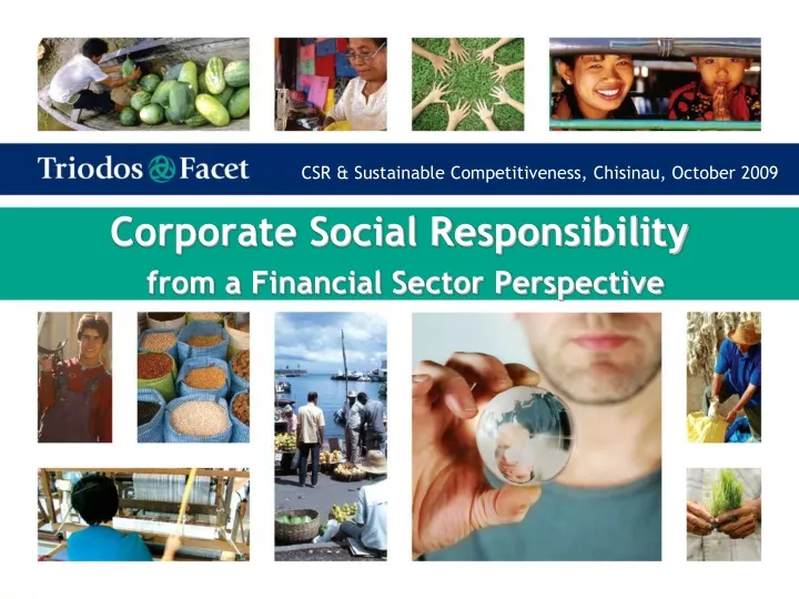 corporate social responsibility from a financial sector perspective