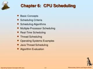 Chapter 6:  CPU Scheduling