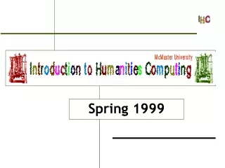 Introduction to Humanities Computing
