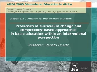 Session 6A: Curriculum for Post-Primary Education