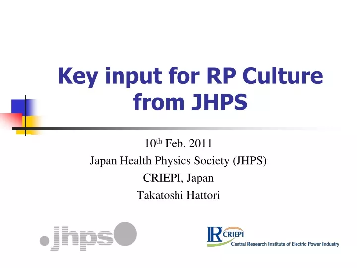 key input for rp culture from jhps