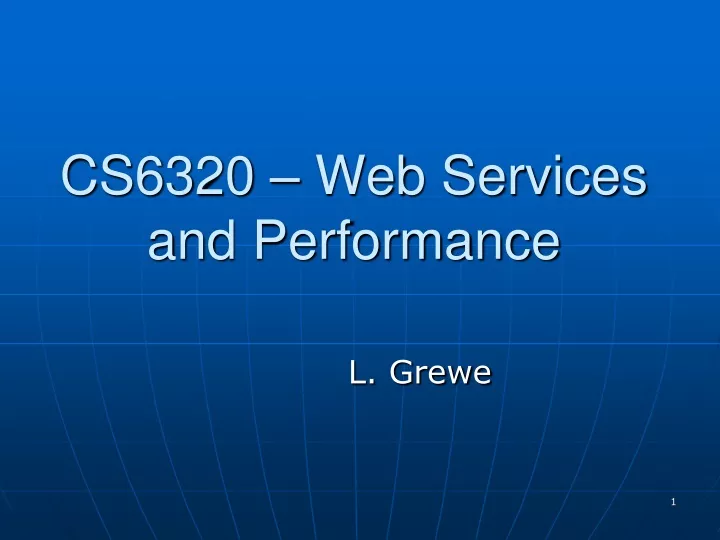 cs6320 web services and performance