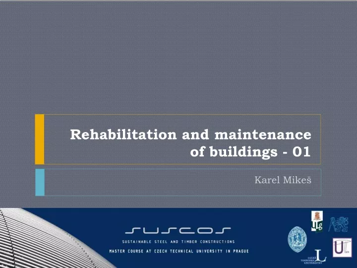 rehabilitation and maintenance of buildings 01