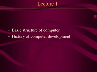 Lecture 1