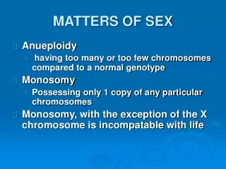 MATTERS OF SEX