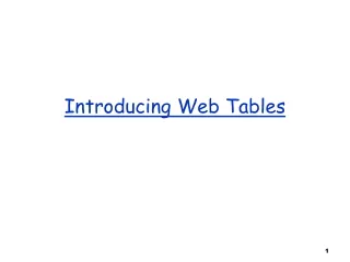 Introducing Web Tables