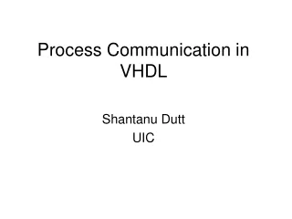 Process Communication in VHDL