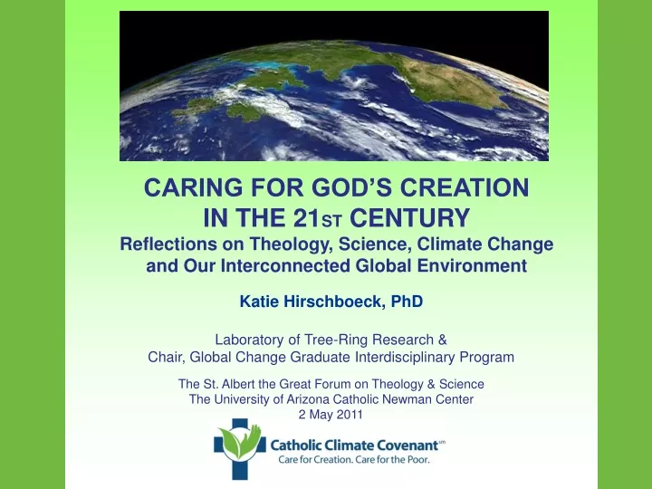 caring for god s creation in the 21 st century