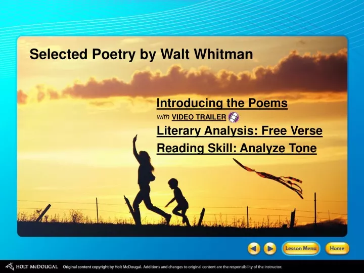 selected poetry by walt whitman