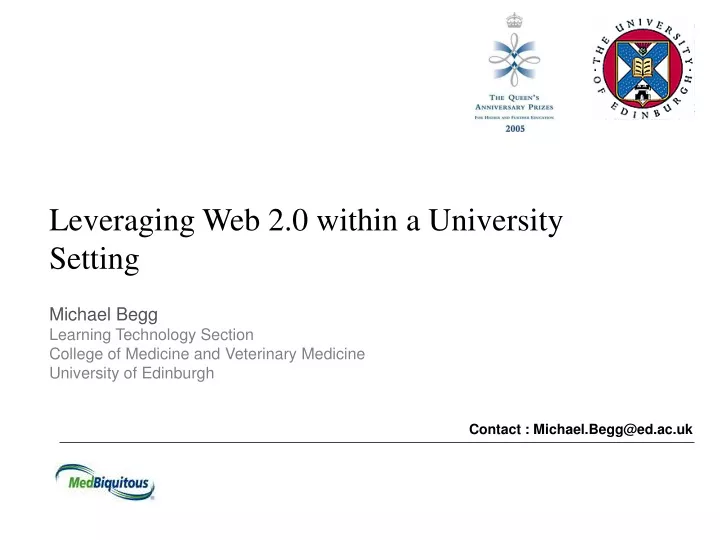 leveraging web 2 0 within a university setting