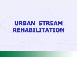 URBAN  STREAM REHABILITATION