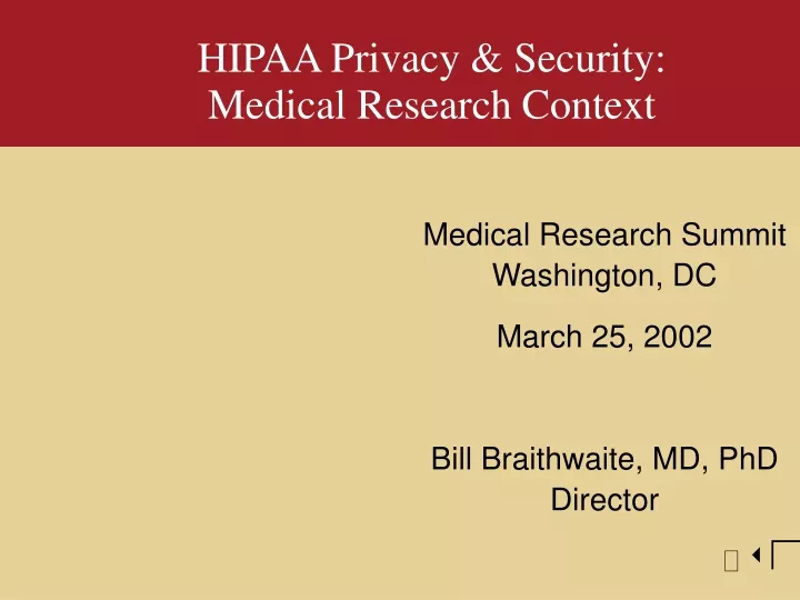 hipaa privacy security medical research context