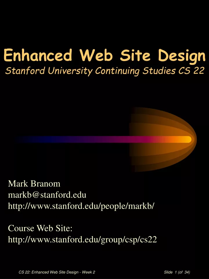 enhanced web site design stanford university