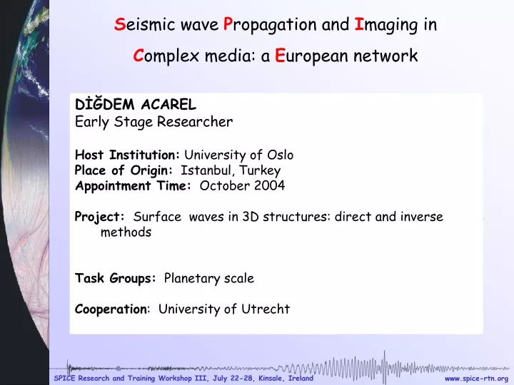 s eismic wave p ropagation and i maging