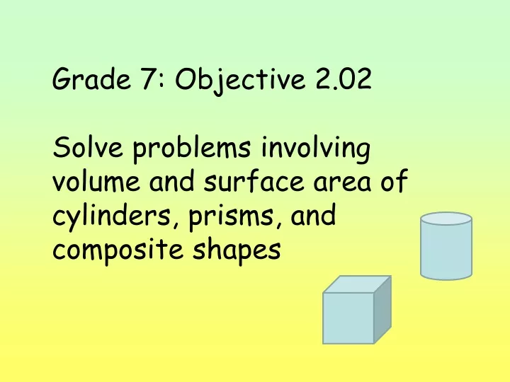 grade 7 objective 2 02 solve problems involving
