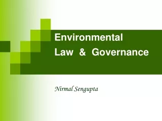 Environmental  Law  &amp;  Governance
