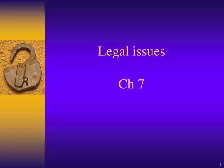 legal issues ch 7