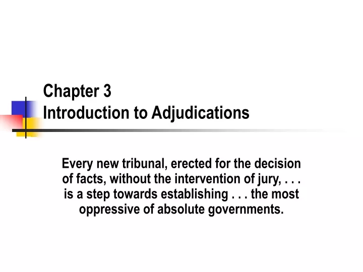 chapter 3 introduction to adjudications