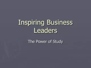 Inspiring Business Leaders
