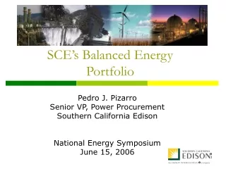 SCE’s Balanced Energy Portfolio