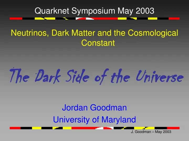 quarknet symposium may 2003