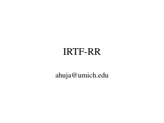 IRTF-RR