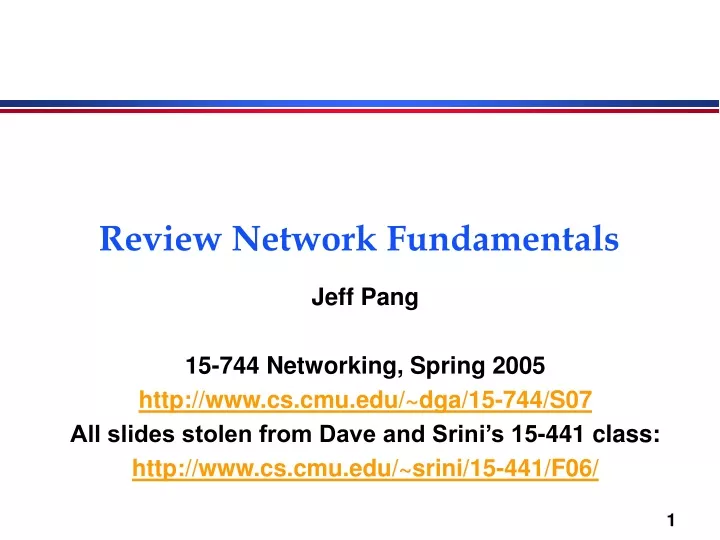 review network fundamentals