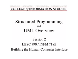 Structured Programming and UML Overview