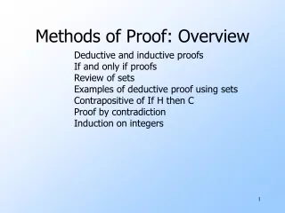 Methods of Proof: Overview