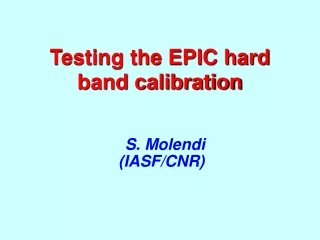Testing the EPIC hard band calibration