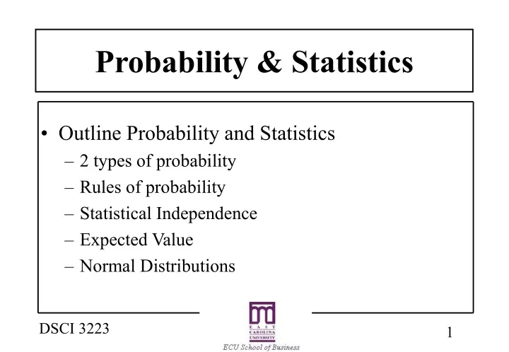 probability statistics