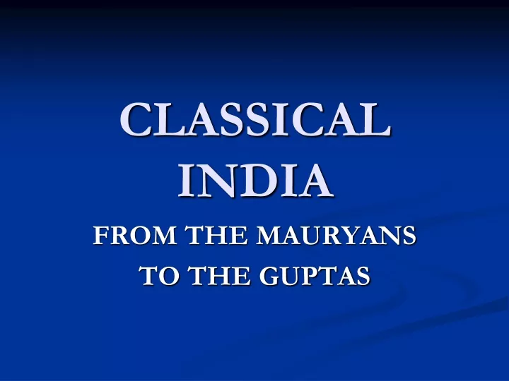 classical india